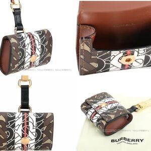 Burberry Beige E-Canvas Monogram Stripe AirPods Pro Case - authentic
